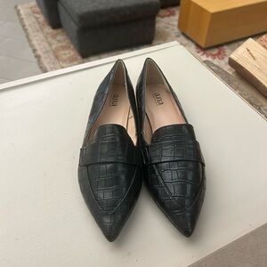 Loafers Elegant Black Croc-Embossed a.n.a. A new approach8 1/2 M like new